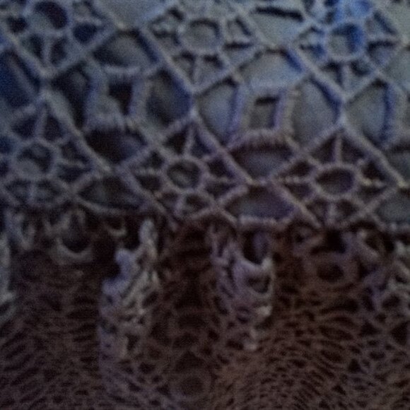 Teal Blue Fit and Flare Lace Dress Size 8 - Picture 6 of 7